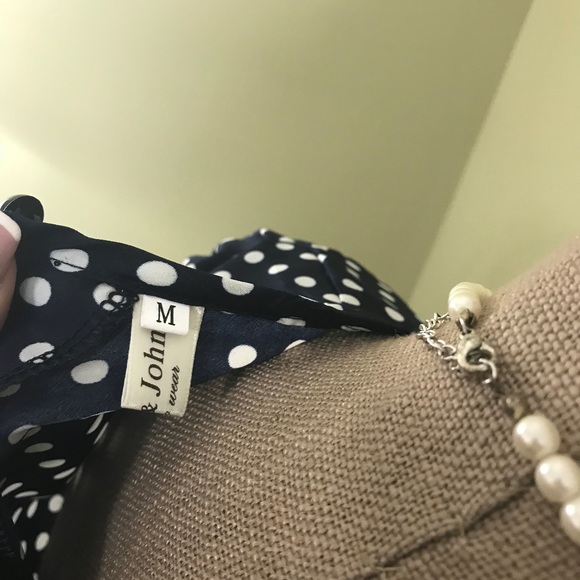 Blue with white Polka Dots Shirt - Picture 4 of 4